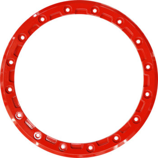 Raceline RBL-15R-A14-RING-16 Beadlock Ring - Alpha -15in - 16 Hole - 12mm - Red