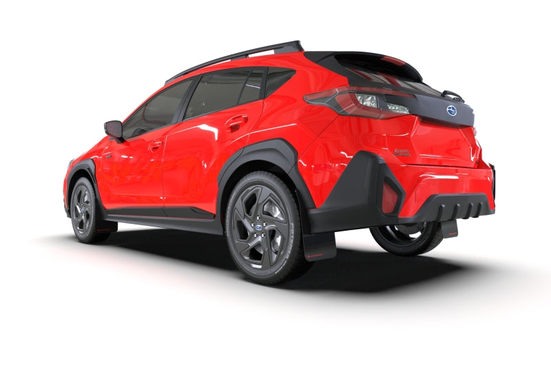 Rally Armor MF106-UR-BLK-NB 24-25 Subaru Crosstrek Black UR Mud Flap Light Blue Logo