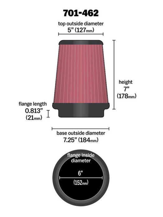 Airaid 701-462 AIR Universal Air Filter