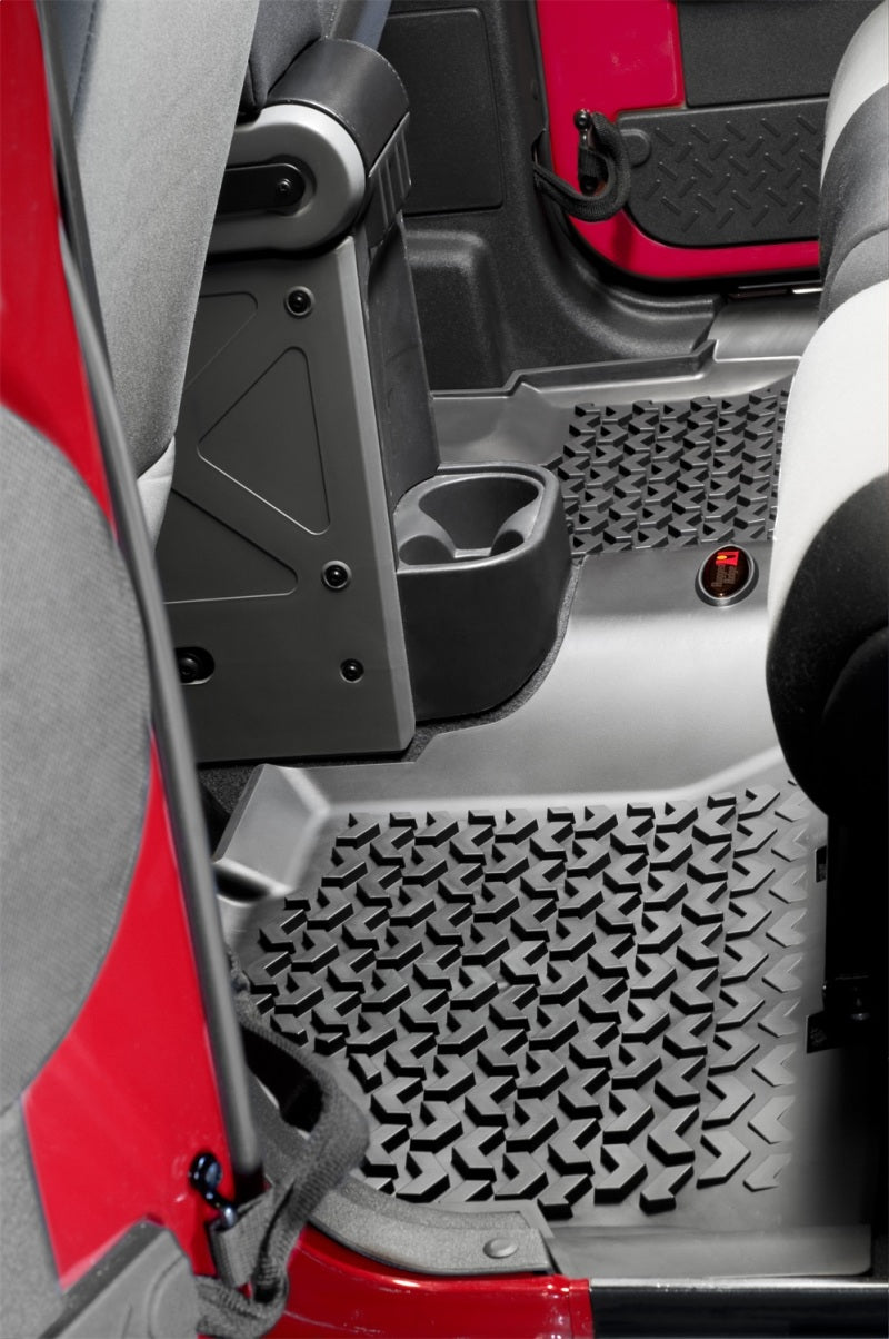 Rugged Ridge 12988.04 Floor Liner Front/Rear/Cargo Black 2011-2018 Jeep Wrangler Unlimited JK 4 Dr