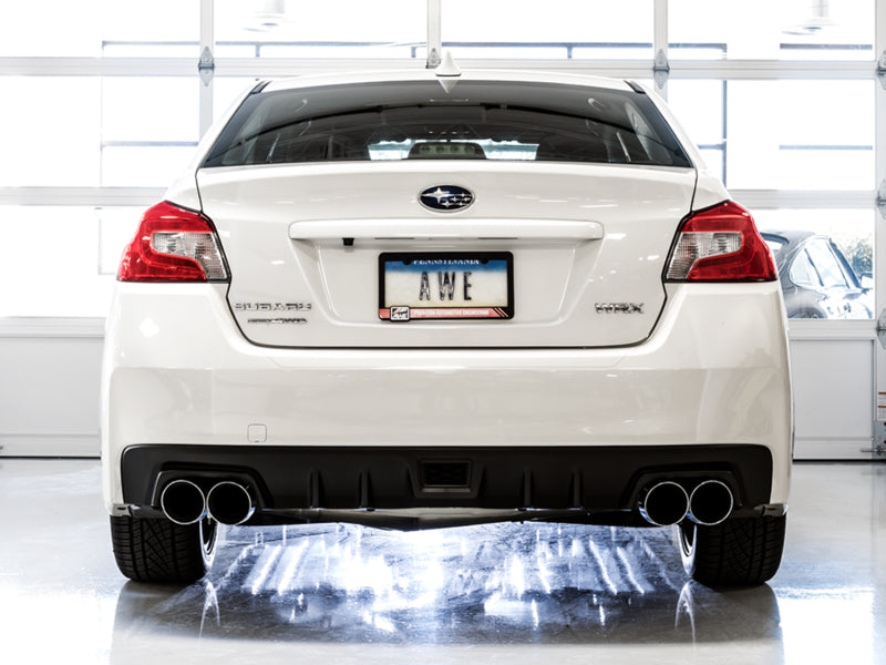 AWE Tuning 3020-42058 Subaru WRX/STI VA/GV Sedan Track Edition Exhaust - Chrome Silver Tips (102mm)