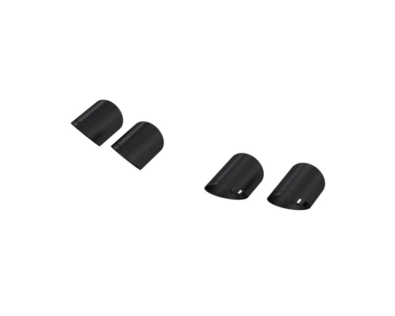 MBRP T5198BLK 15-24 Ford Mustang T304 SS 4in OD / 6.5in Length Quad Tip Cover Kit - Black Tip