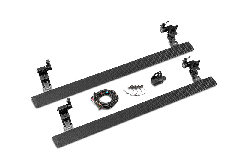 Go Rhino 20404887PC RealTruck 19-25 Chevy Silverado 1500 CC 4dr VoltStep Electric Running Board Kit - Tex. Blk