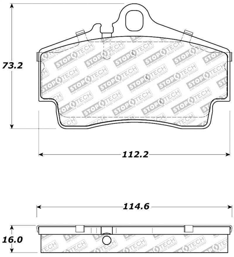 Stoptech 309.07380 StopTech Performance 97-04 Porsche Boxster / 00-08 Boxster S / 98-08 911 Rear Brake Pads