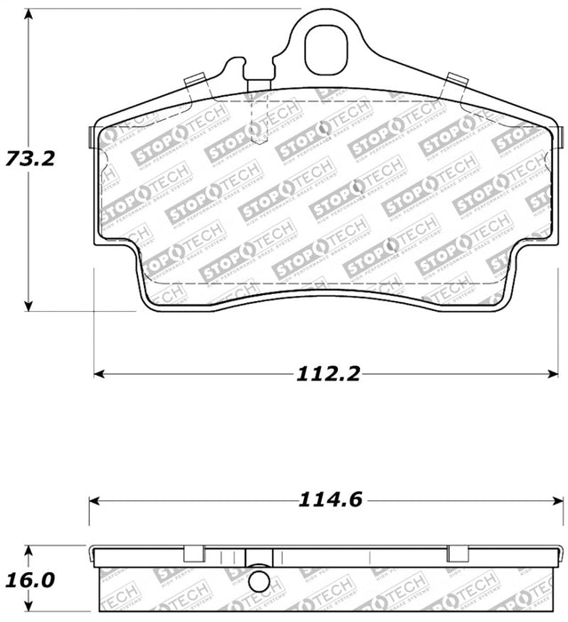 Stoptech 309.07380 StopTech Performance 97-04 Porsche Boxster / 00-08 Boxster S / 98-08 911 Rear Brake Pads