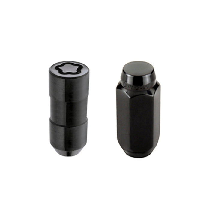 McGard 84640 6 Lug Hex Install Kit w/Locks (Cone Seat Nut) M14X1.5 / 22mm Hex / 1.945in. Length - Black