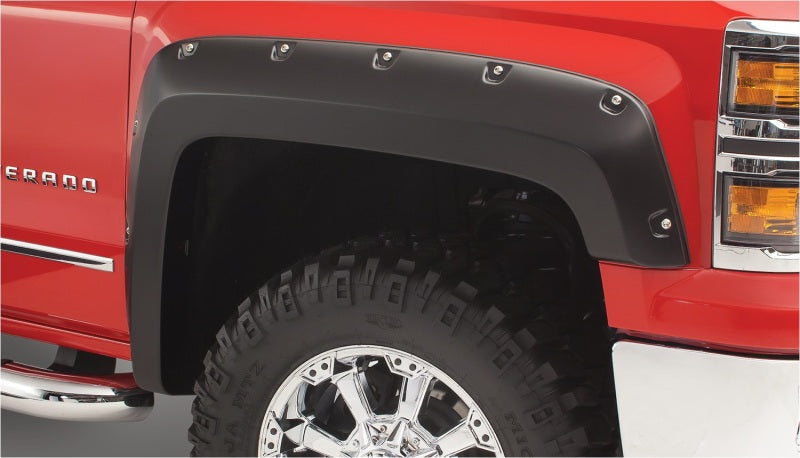 Bushwacker 40959-02 14-18 Chevy Silverado 1500 Fleetside Pocket Style Flares 4pc - Black