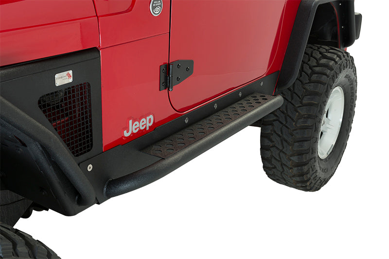 Fishbone Offroad FB23028 97-06 Jeep Wrangler TJ Steel Rock Slider - Black Textured Powdercoat