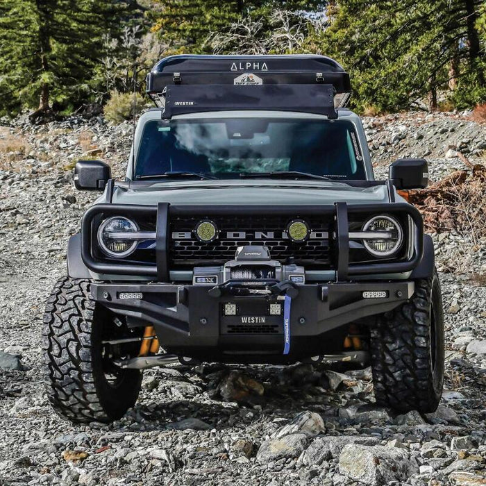 Westin 59-761255 21-23 Ford Bronco (Excl. Bronco Sport) w/ XTS Front Bumper Brush Guard - Textured Black