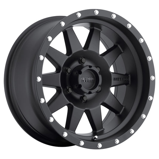 Method Wheels MR30178560500 Method MR301 The Standard 17x8.5 0mm Offset 6x5.5 108mm CB Matte Black Wheel