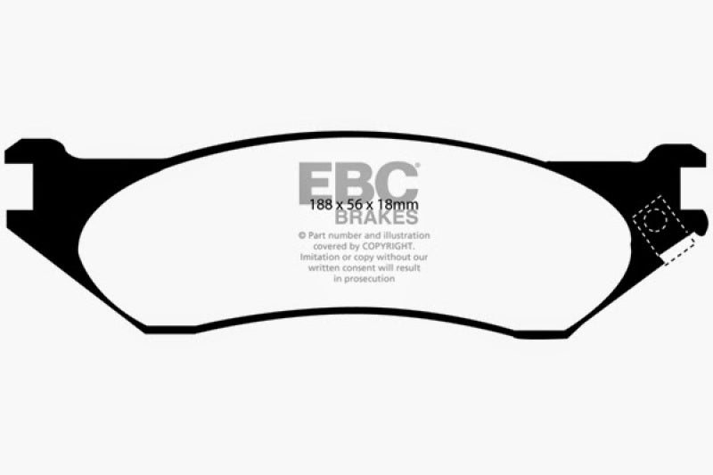 EBC DP41638R 04-06 Dodge Durango 3.7 Yellowstuff Front Brake Pads