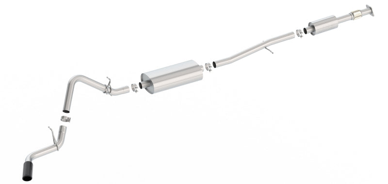 Borla 140800BC S-Type Cat-Back 19-20 Chevrolet Silverado Side Exit Exhaust - Black Chrome Tip