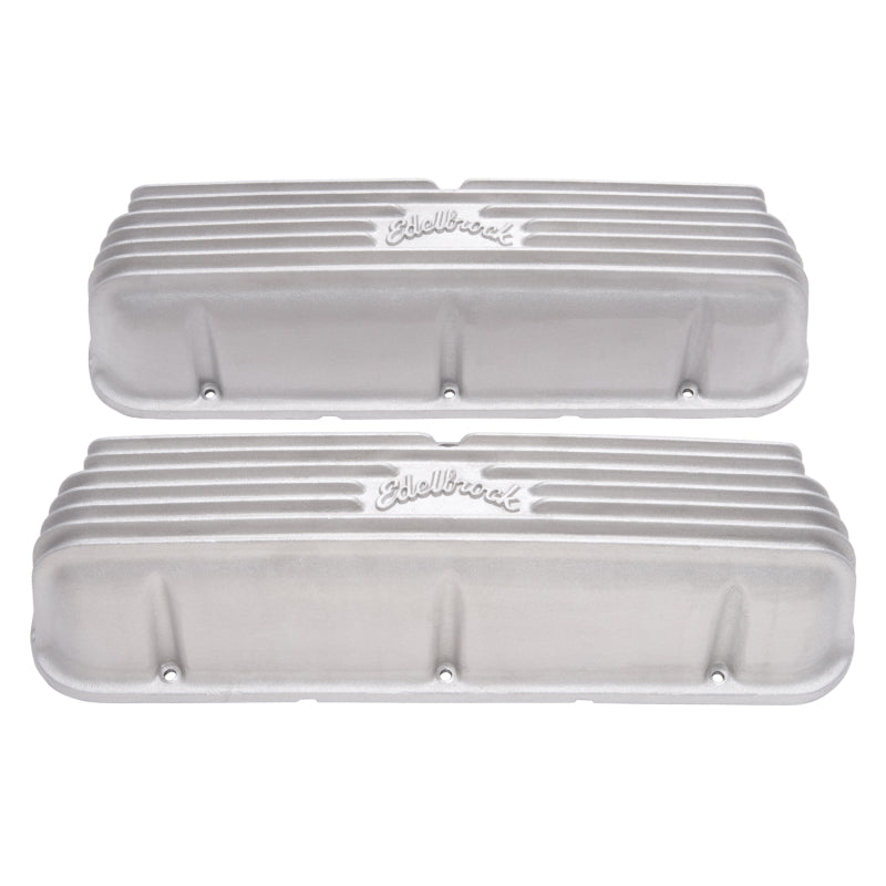 Edelbrock EDE41609 Valve Cover Kit Classic Finned SBF 62-95