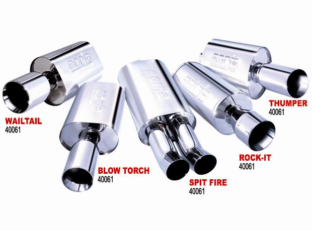 Borla 40057 Boomer Muffler Thumper Oval 2-1/4in In 4in Side Rount Out