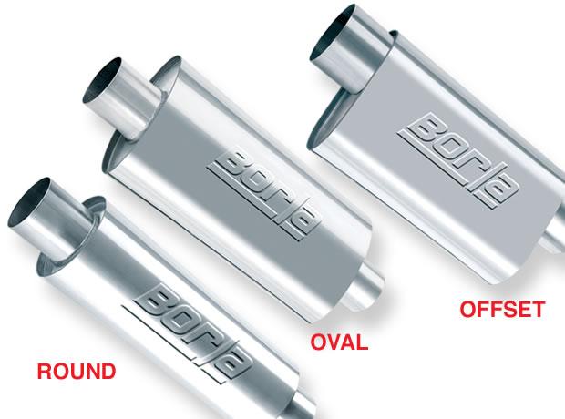 Borla 40945 XR-1 Racing Sportsman 3.5in. Outlet / 3.5in Inlet Oval Muffler