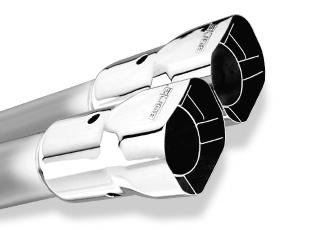 Borla 20213 Universal Polished Tip Dual Round Angle-Cut Intercooled (inlet 2 1/2in. Outlet 3in) *NO Return
