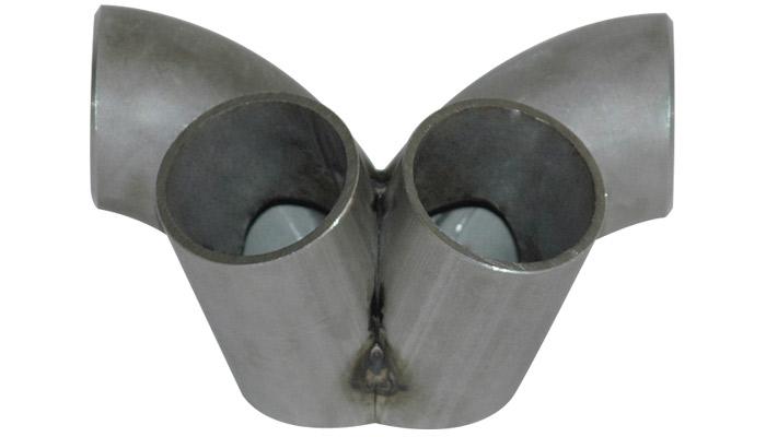 Vibrant 10362 2-1 SS Merge Collectors (3in Inlet Slipover ID 4in Outlet OD) - Sold Individually