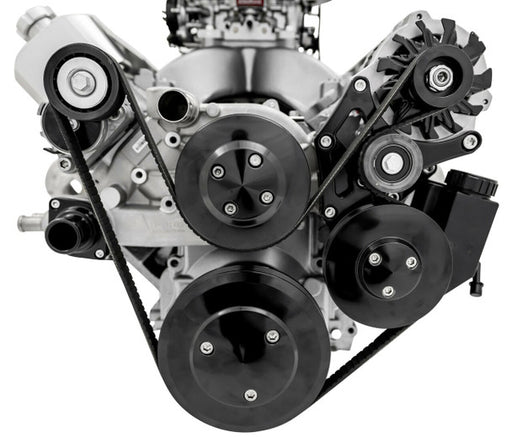 MARCH PERFORMANCE Chevy LS1-LS7 Pro-Track Serpentine Kit Black - MPP20085-08
