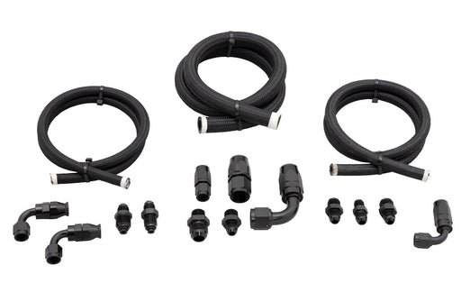 March Performance MPPPS-LK-REM-08 Braided P/S Line Kit Remote Reservoir Black