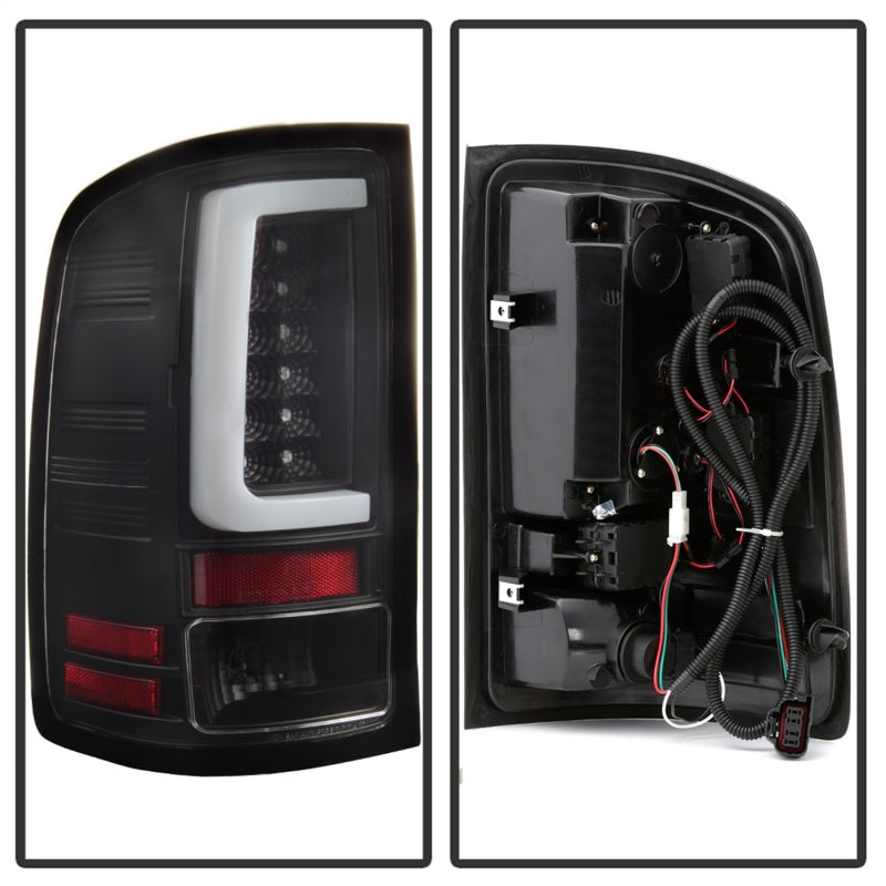 SPYDER 5084743 Spyder 07-13 GMC Sierra 1500 V2 Light Bar LED Tail Lights - Black (ALT-YD-GS07V2-LBLED-BK)