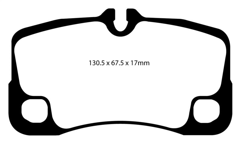 EBC DP41930R 09-12 Porsche 911 (997) (Cast Iron Rotor only) 3.6 Carrera 2 Yellowstuff Rear Brake Pads