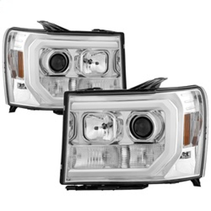 SPYDER 5083647 Spyder GMC Sierra 1500/2500/3500 07-13 V2 Projector Headlights - Chrome PRO-YD-GS07V2-LBDRL-C
