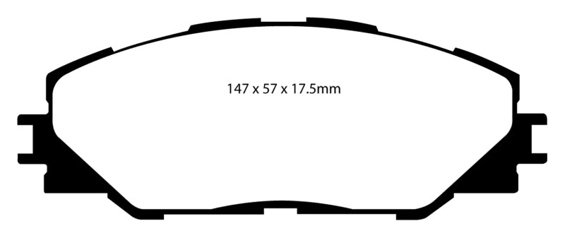 EBC DP61792 06-08 Toyota RAV 4 2.4 (3rd Row Seats) Greenstuff Front Brake Pads