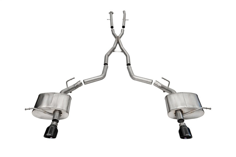 CORSA Performance 21186BLK Corsa 2011-2024 Dodge Durango Xtreme 2.5in Cat-Back Dual Rear Exit w/ Single 4.5in Black PVD Tips