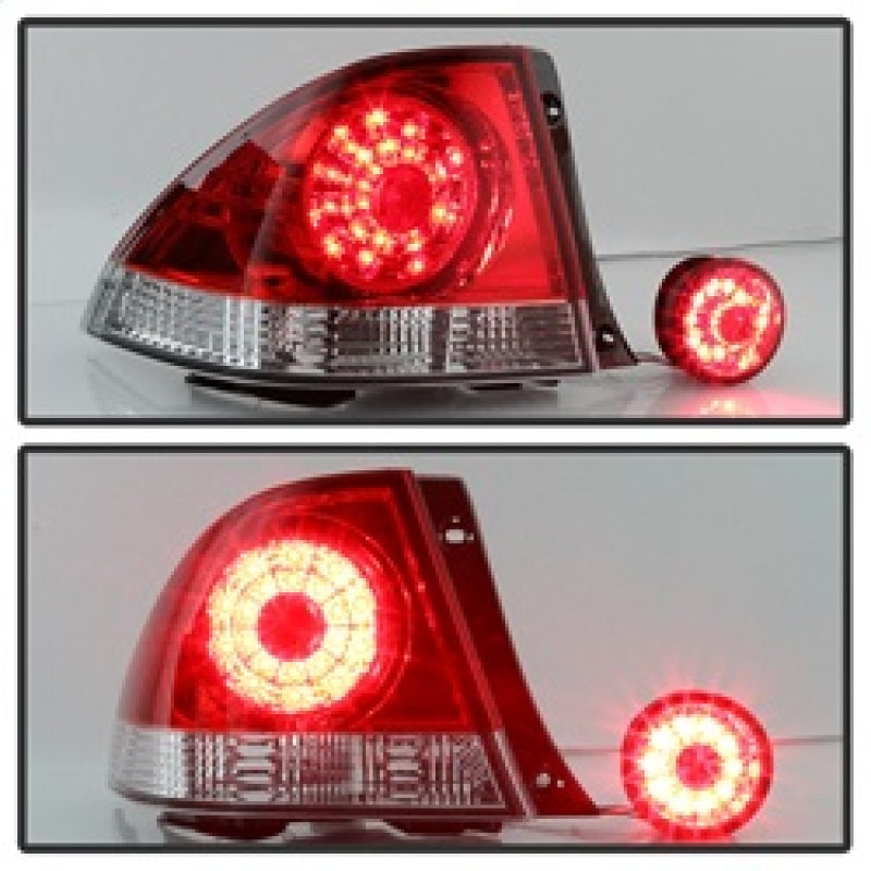 SPYDER 5085061 Spyder 01-03 Lexus IS300 LED Tail Lights - Red Clear ALT-YD-LIS300-LED-SET-RC