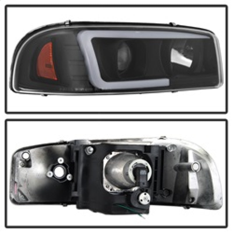 SPYDER 5084521 Spyder GMC Sierra 1500/2500/3500 99-06 V2 Projector Headlights - DRL - Black PRO-YD-CDE00V2-LB-BK
