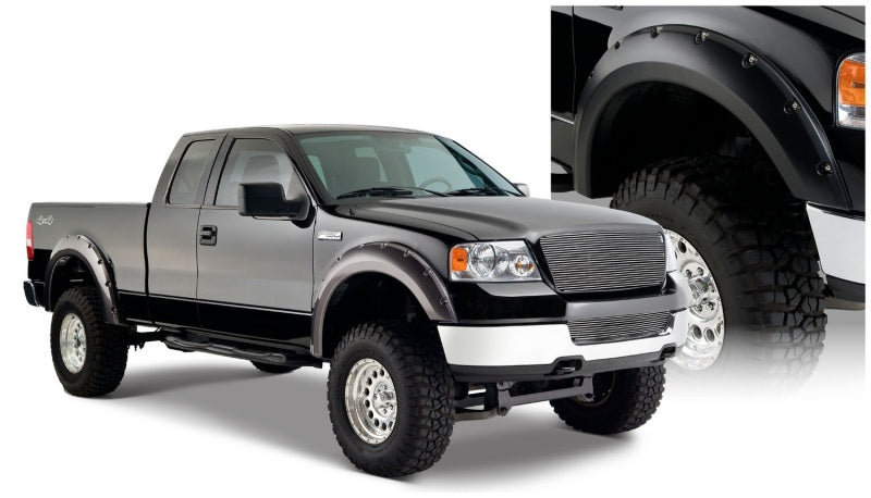 Bushwacker 20916-02 04-08 Ford F-150 Styleside Pocket Style Flares 4pc 66.0/78.0/96.0in Bed - Black