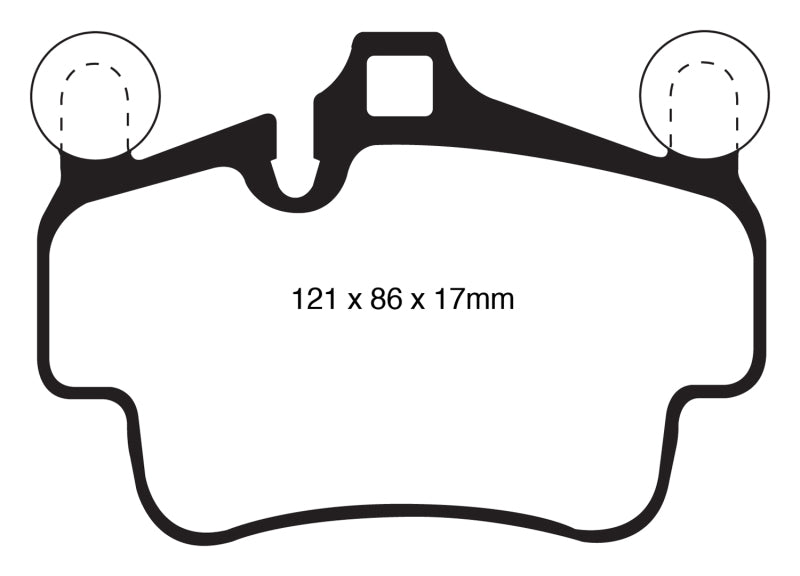 EBC DP42029R 07-08 Porsche 911 (997) (Cast Iron Rotor only) 3.6 Carrera 2 Yellowstuff Front Brake Pads