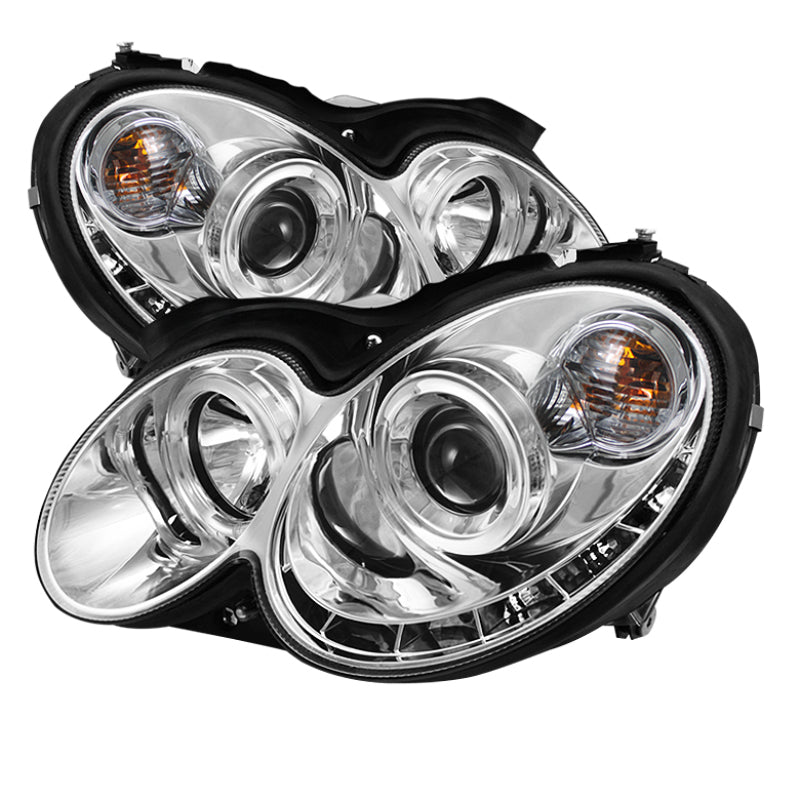 SPYDER 5038029 Spyder Mercedes Benz CLK 03-09 Projector Halogen Model- LED Halo DRL Chrm PRO-YD-MBCLK03-DRL-C
