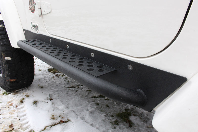 Fishbone Offroad FB23028 97-06 Jeep Wrangler TJ Steel Rock Slider - Black Textured Powdercoat