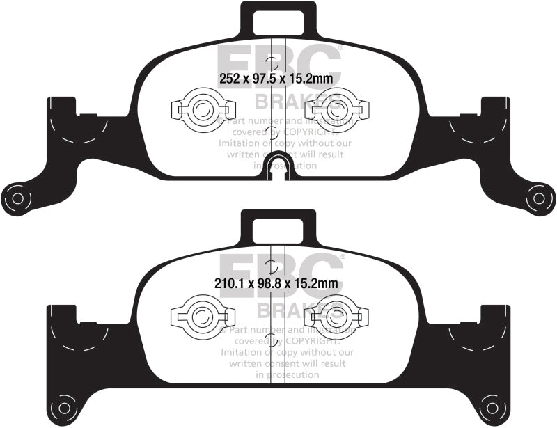 EBC DP42290R 2018+ Audi A4 Allroad Quattro 2.0L Turbo Yellowstuff Front Brake Pads