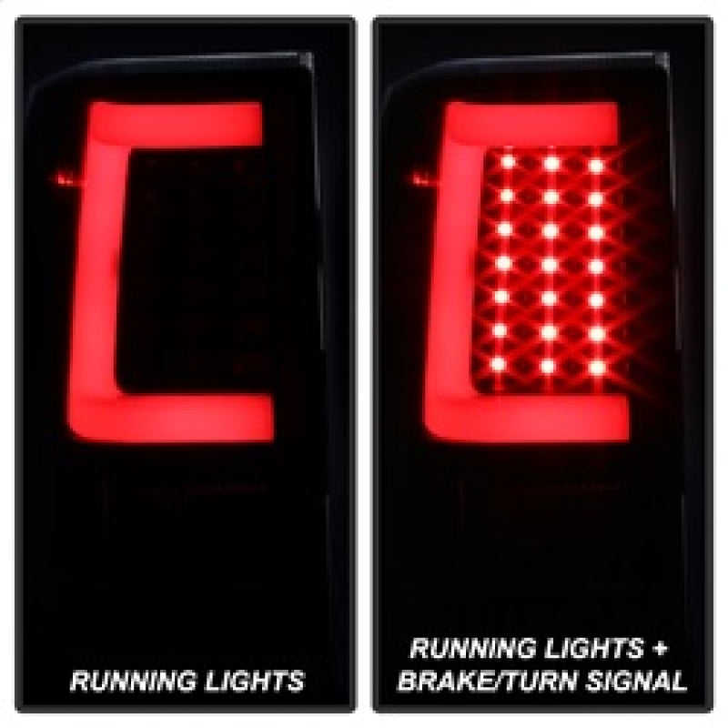SPYDER 9038532 xTune 04-15 Nissan Titan Light Bar LED Tail Lights - Black (ALT-ON-NTI04-LBLED-BK)