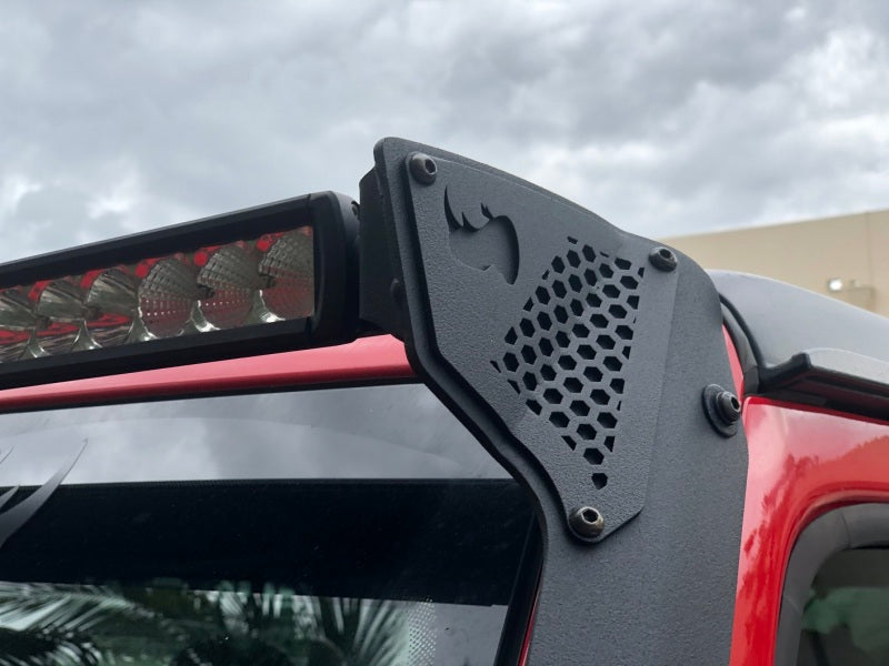 Go Rhino 730500T 18-20 Jeep Wrangler JL/JLU/Gladiator JT XE Windshield Light Bar Mount - 50in Single Row