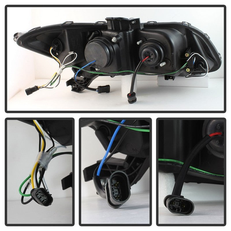 SPYDER 5076519 Spyder 12-14 Honda Civic (Excl. 2014 Coupe) Projector Headlights Lgtbr DRL Black PRO-YD-HC12-DRL-BK