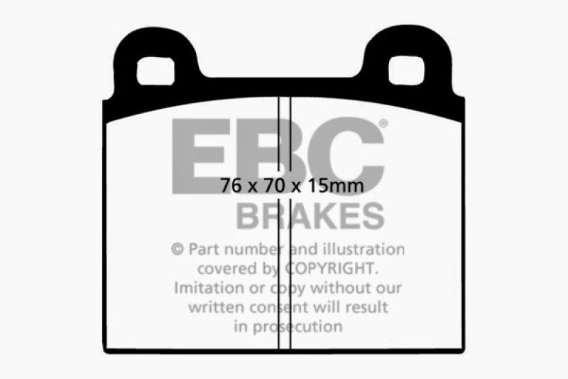 EBC DP3103C 70-75 Alfa Romeo Montreal 2.6 Redstuff Front Brake Pads