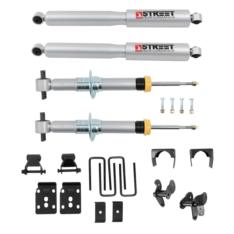 Belltech 1054SP 2021+ Ford F-150 4WD 1in to 3.5in Front 5.5in Rear Lowering Kit
