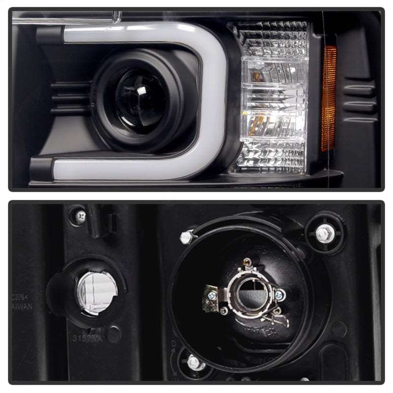 SPYDER 5081032 Spyder Chevy Silverado 2014-16 2500 HD Projector Headlights Light Bar DRL Blk PRO-YD-CSHD14-LBDRL-BK