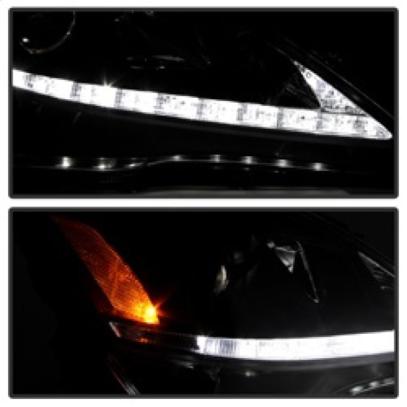 SPYDER 5080059 Spyder Lexus IS 250/350 2006-2010 Projector Headlights DRL Black PRO-YD-LIS06-DRL-BK