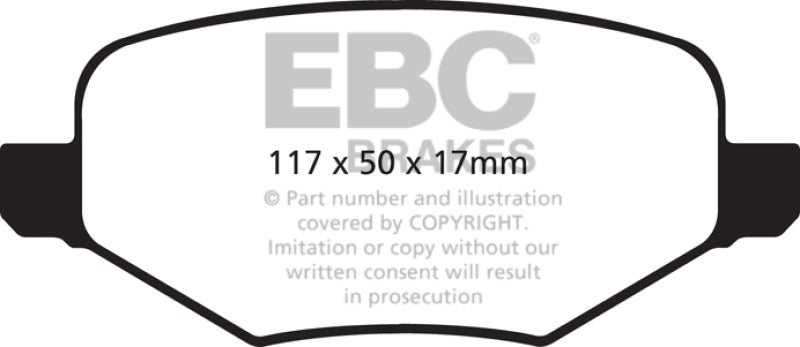 EBC DP41826R 11-14 Ford Edge 2.0 Turbo Yellowstuff Rear Brake Pads