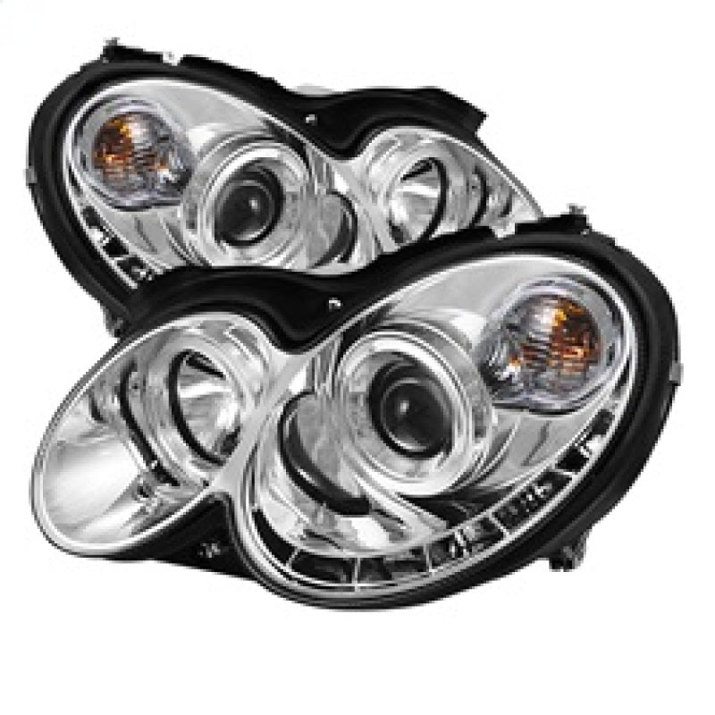 SPYDER 5038029 Spyder Mercedes Benz CLK 03-09 Projector Halogen Model- LED Halo DRL Chrm PRO-YD-MBCLK03-DRL-C