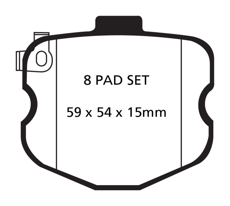 EBC DP31771/4C 10-13 Chevrolet Corvette (C6) 6.2 Grand Sport Redstuff Rear Brake Pads