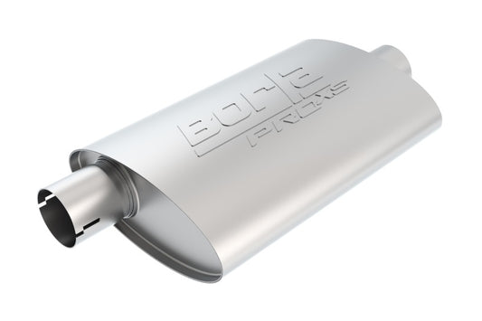 Borla Universal Center/Offset Oval 2.25in Tubing 14in x 4in x 9.5in PRO-XS Notched Muffler