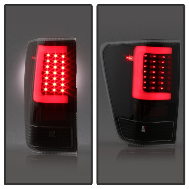 SPYDER 9038532 xTune 04-15 Nissan Titan Light Bar LED Tail Lights - Black (ALT-ON-NTI04-LBLED-BK)