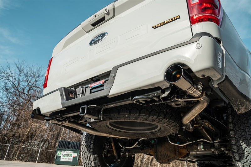 CORSA Performance 21185BLK Corsa 2021-2024 2023 Ford F-150 SuperCrew/5.5ft Bed 3.5L V6 Sport Cat-Back Dual Rear Exit-Black PVD