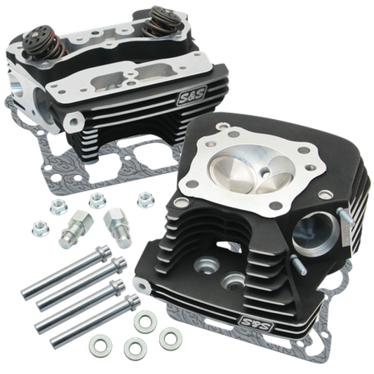 S&S Cycle 08-16 Touring Super Stock 89cc Cylinder Head Kit - Wrinkle Black