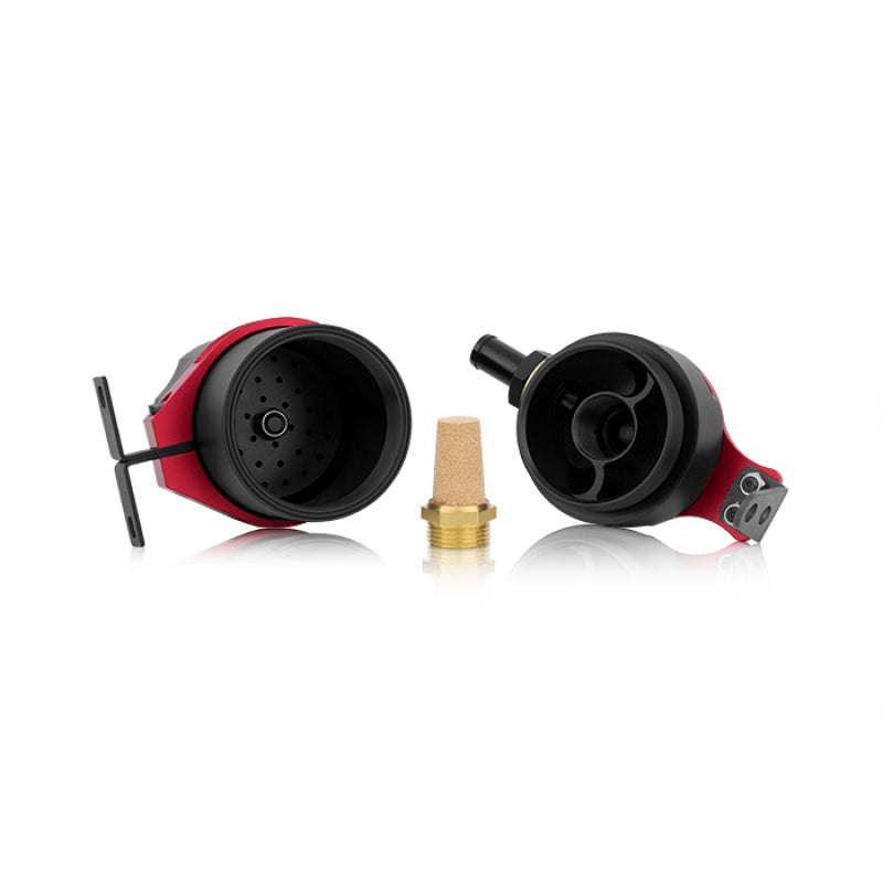 Mishimoto MMBCC-UNI-RD Universal Baffled Oil Catch Can - Red